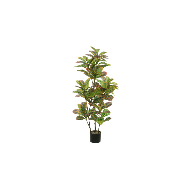 Planta Artificial Árvore Croton 120cm Verde Florarte