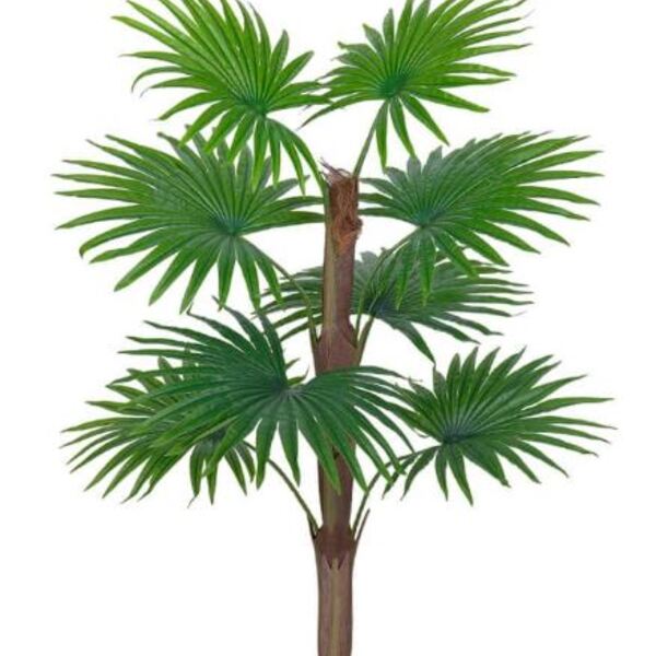 Planta Artificial Árvore Palmeira Leque Real Toque Verde 90cm