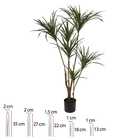 Planta Artificial Árvores Dracena 1,25cm Verde Florarte