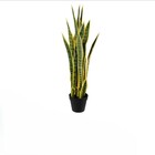 Planta Artificial Árvores Espada de São Jorge 90cm Verde Amarelo Florarte