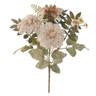 Planta Artificial Buquê Dalia 32cm Bege Florarte