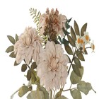 Planta Artificial Buquê Dalia 32cm Bege Florarte