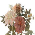 Planta Artificial Buquê Dalia 32cm Marrom Florarte