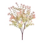 Planta Artificial Buquê Folhas Estrela Vermelho e Verde 37x20cm Grillo