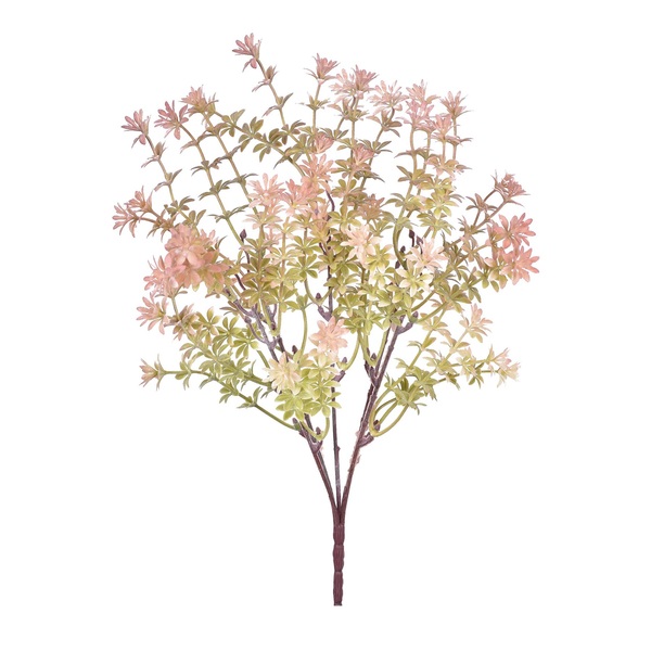 Planta Artificial Buquê Folhas Estrela Vermelho e Verde 37x20cm Grillo