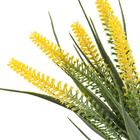 Planta Artificial Buquê Milho Flocado Amarelo 46x19cm Grillo