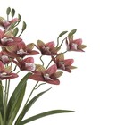 Planta Artificial Buquê Orquidea Cymbidium 59cm Vermelho Florarte