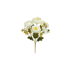 Planta Artificial Buquê Peônia 32cm Creme outono Florarte