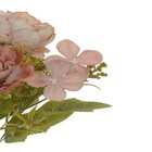 Planta Artificial Buquê Rosa 34cm Bege Florarte