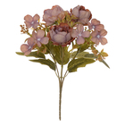 Planta Artificial Buquê Rosa 34cm Bege Florarte
