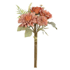 Planta Artificial Buquês Zinea 30cm Ocre Florarte