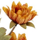 Planta Artificial Dália Ocre Outono 60cm Florarte