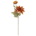 Planta Artificial Dália Ocre Outono 60cm Florarte