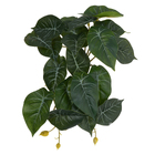 Planta Artificial Folhagem  Caladium Verde Creme 28cm Florarte