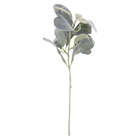 Planta Artificial Folhas Flocadas 38x15cm Verde Grillo