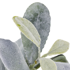 Planta Artificial Folhas Flocadas 38x15cm Verde Grillo