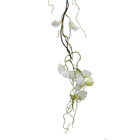 Planta Artificial Guirlanda Flor de Ervilha Branca 100cm Daeve