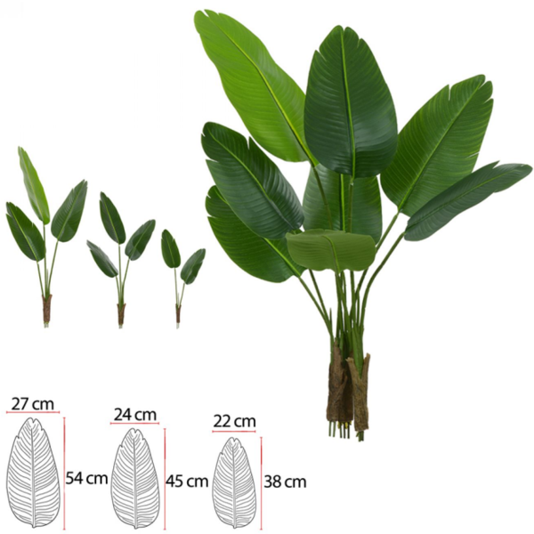 Planta Árvore Artificial Bananeira De Jardim Real Toque X8 Ve