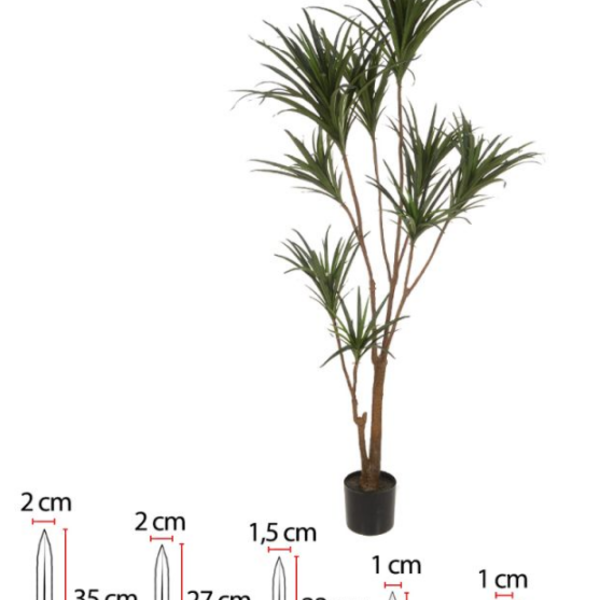 Planta Árvore Artificial Dracena Marginata Verde 1,80m
