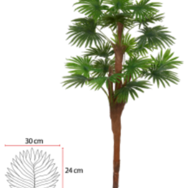 Planta Árvore Artificial Palmeira Leque Real Toque X18 Verde