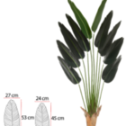 Planta Árvore Artificial Palmeira Viajante X10 Verde 1,8m