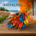 Planta Seca Buquê 4 Estações Multicolorido 60cm Pense Flores