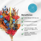 Planta Seca Buquê 4 Estações Multicolorido 60cm Pense Flores