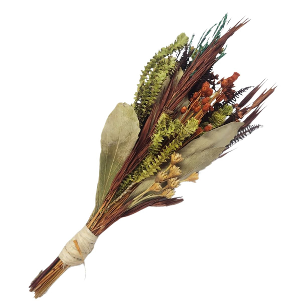 Planta Seca Buquê Mini Variado Castanho 25cm Pense Flores