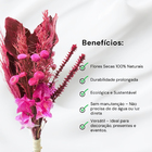 Planta Seca Buquê Mini Variado Pink 25cm Pense Flores