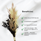 Planta Seca Buquê Mini Variado Preto 25cm Pense Flores