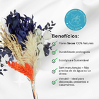 Planta Seca Buquê Outono Azul 55cm Pense Flores