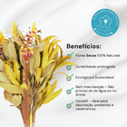 Planta Seca Buquê Primavera Amarelo 60cm Pense Flores
