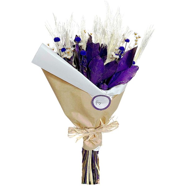 Planta Seca Buquê Variado Coleção Profetic Paz 50cm Artesanal Teares