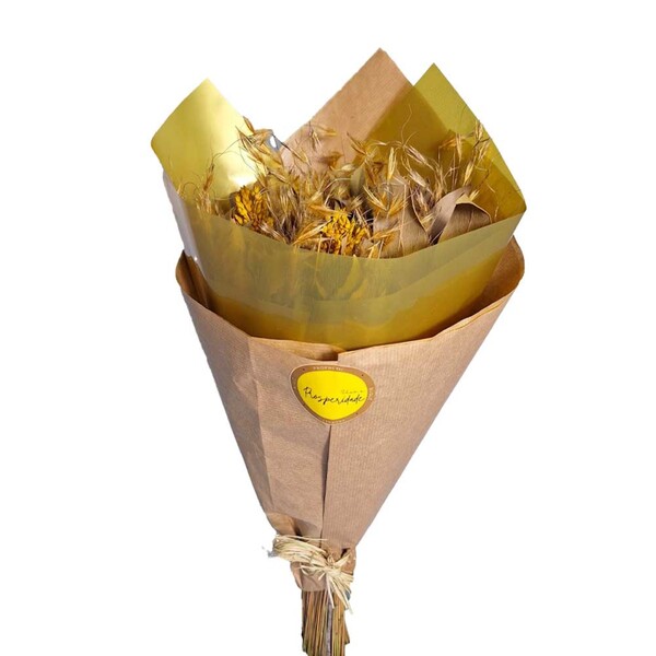 Planta Seca Buquê Variado Coleção Profetic Prosperidade 50cm Artesanal Teares