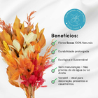 Planta Seca Buquê Verão Laranja 55cm Pense Flores