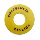 Plaqueta Emergência Furo 22mm 100 Peças