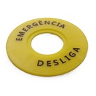 Plaqueta Emergência Furo 22mm 100 Peças
