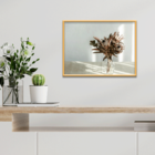 Plaquinha Decorativa Adesivada Flores Secas