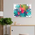 Plaquinha Decorativa Adesivada Folhas Coloridas