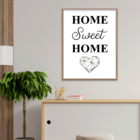 Plaquinha Decorativa Adesivada Home Sweet Home