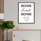 Plaquinha Decorativa Adesivada Home Sweet Home