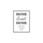 Plaquinha Decorativa Adesivada Home Sweet Home