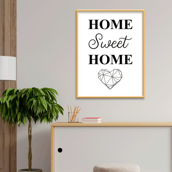 Plaquinha Decorativa Adesivada Home Sweet Home