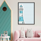 Plaquinha Decorativa Adesivada Infantil Farol