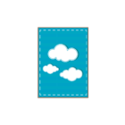Plaquinha Decorativa Adesivada Infantil Nuvens