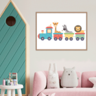 Plaquinha Decorativa Adesivada Infantil Trenzinho Com Animais