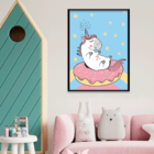 Plaquinha Decorativa Adesivada Infantil Unicorn Cute