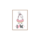 Plaquinha Decorativa Adesivada Infantil Unicorn Love