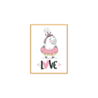 Plaquinha Decorativa Adesivada Infantil Unicorn Love