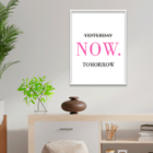 Plaquinha Decorativa Adesivada Now Pink